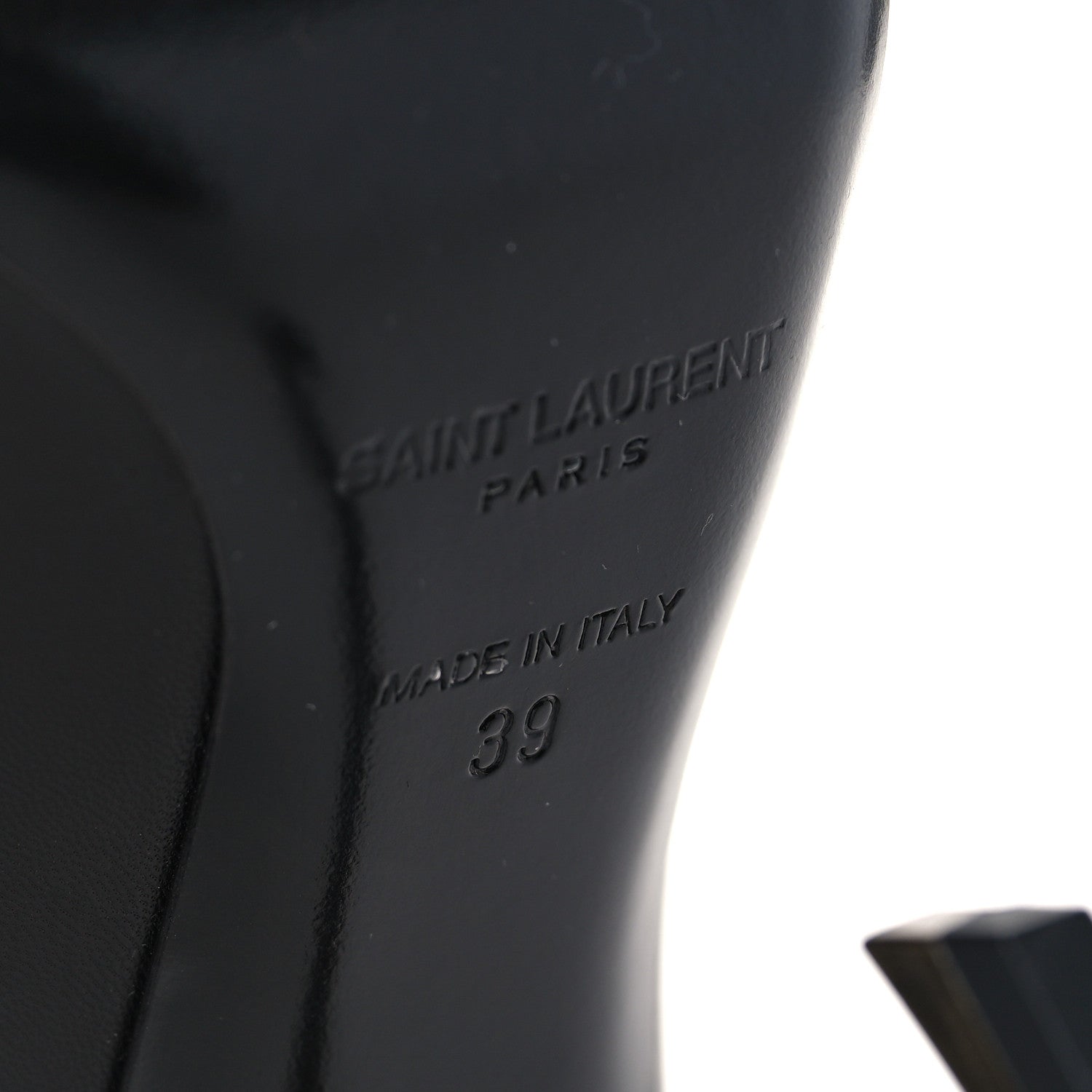 Saint Laurent Calfskin Opyum 100 Pumps 39 Black 7 of 10