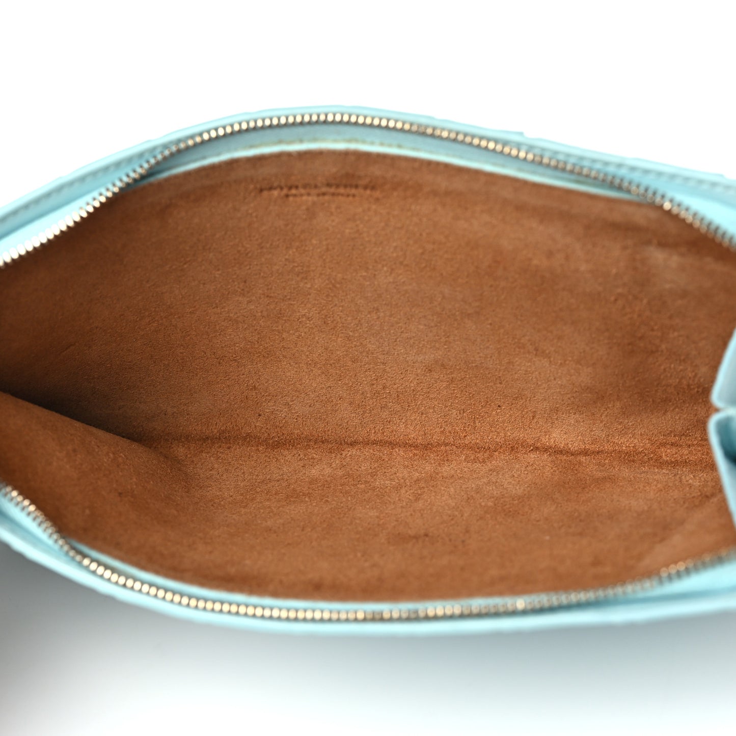 Nappa Intrecciato Small BV Rim Clutch Light Blue
