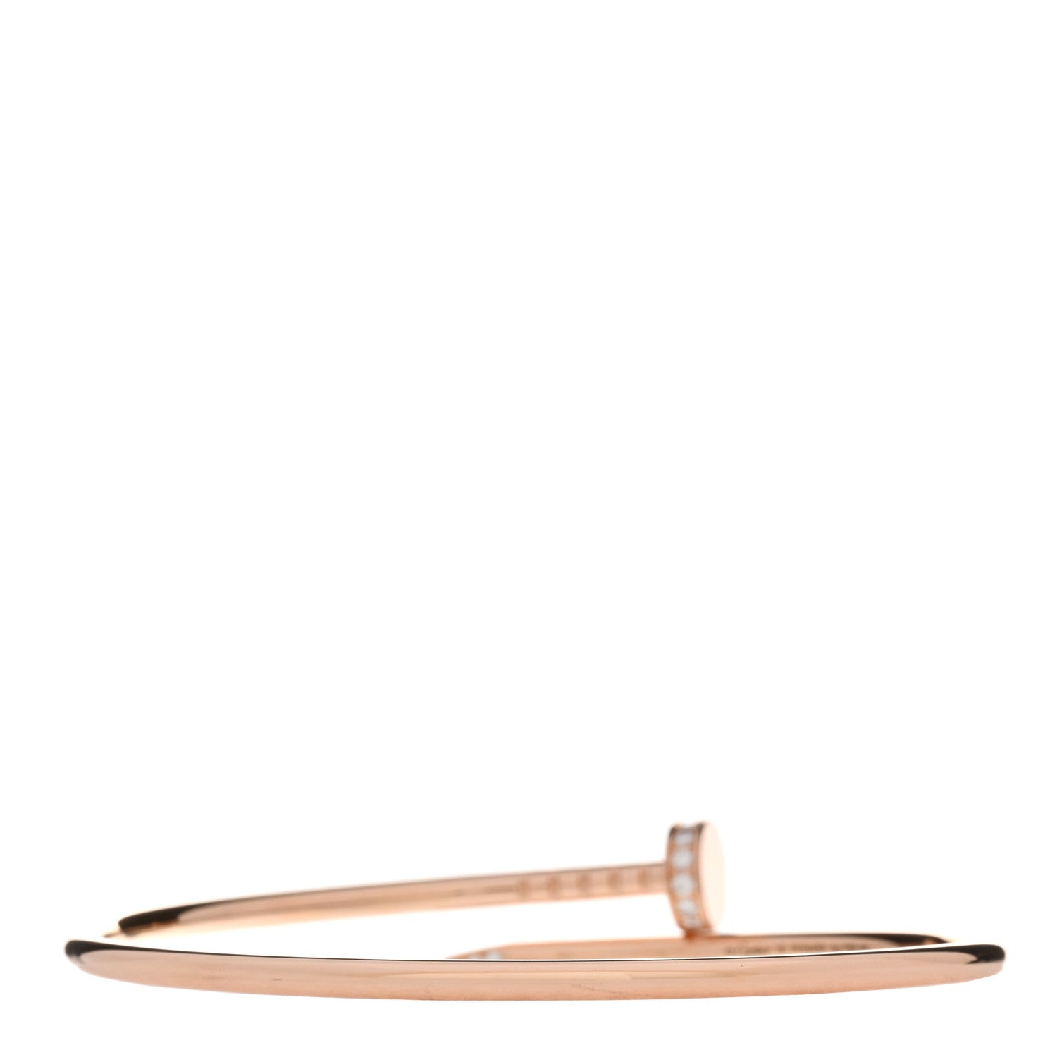 Cartier 18K Pink Gold Diamond Small Juste Un Clou Bracelet 16 2 of 4