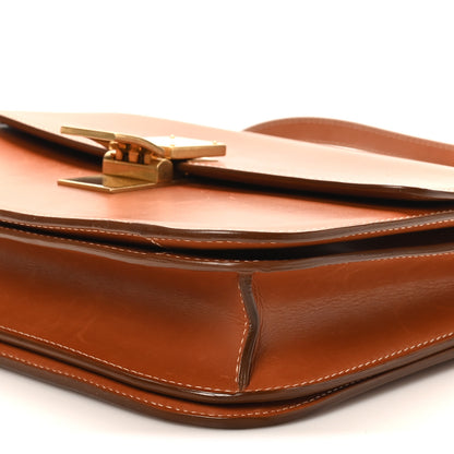 Celine Natural Calfskin Medium Classic Box Flap Bag Tan 10 of 11