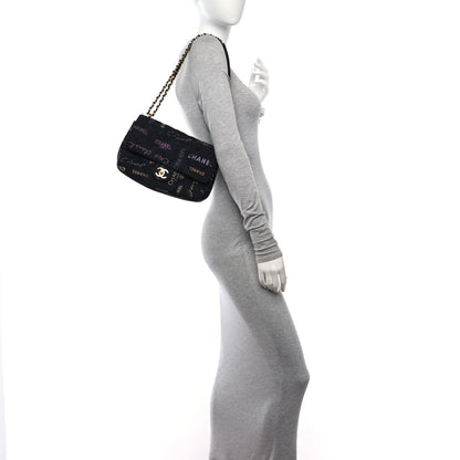 Chanel Denim Quilted Denim Mood Large Flap Black Multicolor 2 of 11