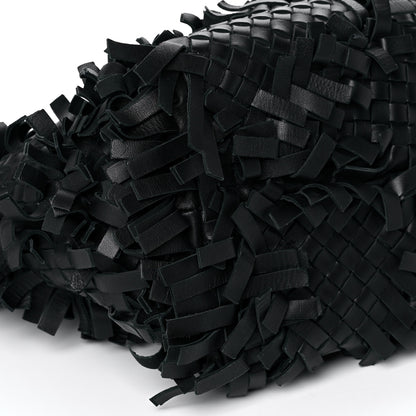 Bottega Veneta Nappa Intrecciato Patchwork Frayed Tote Black 8 of 9