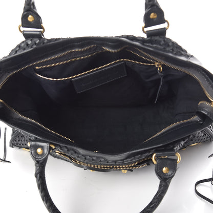 Balenciaga Agneau Laser Cut Cross Classic Gold Hardware City Grey 5 of 15