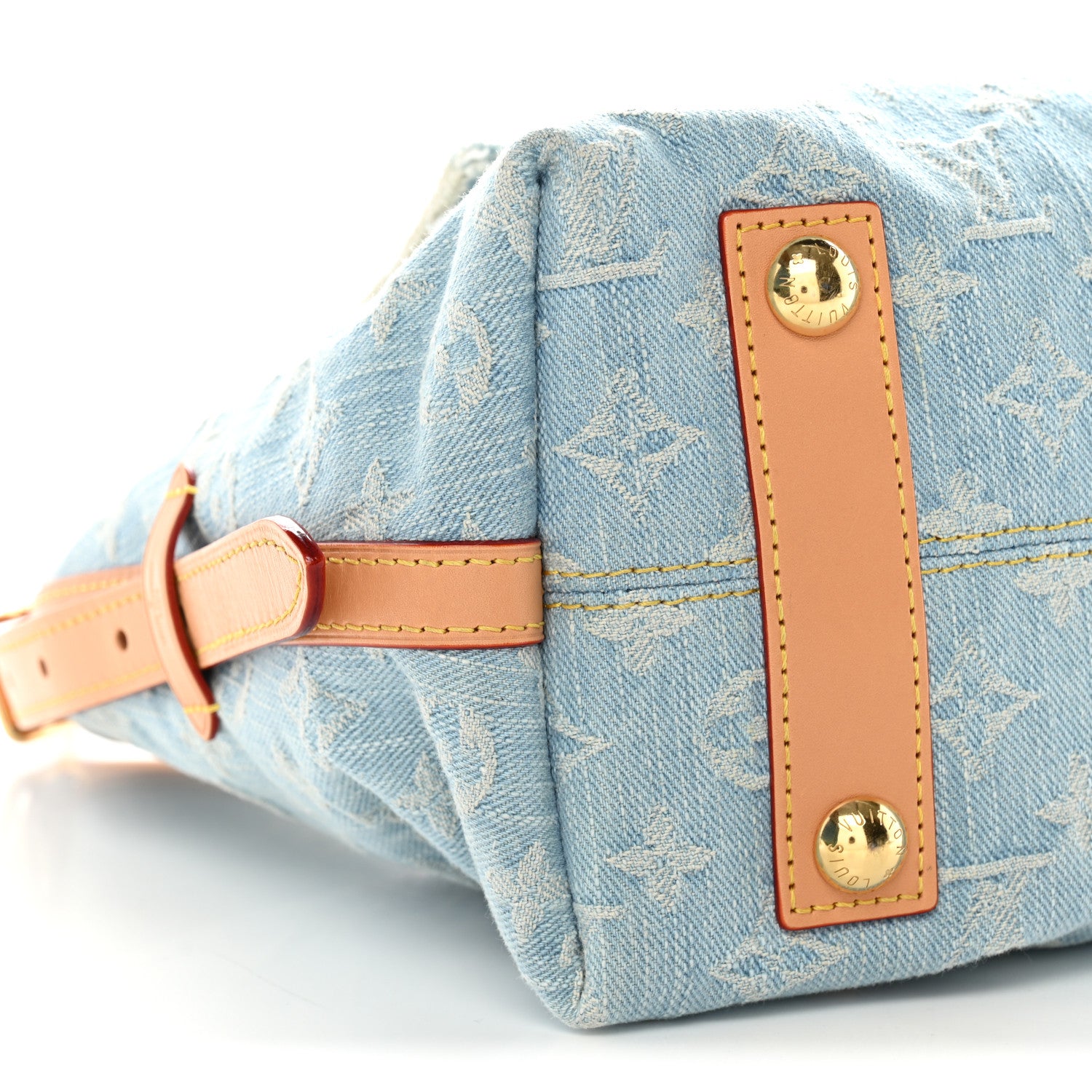 Louis Vuitton Monogram Denim CarryAll PM Sky Blue 9 of 10