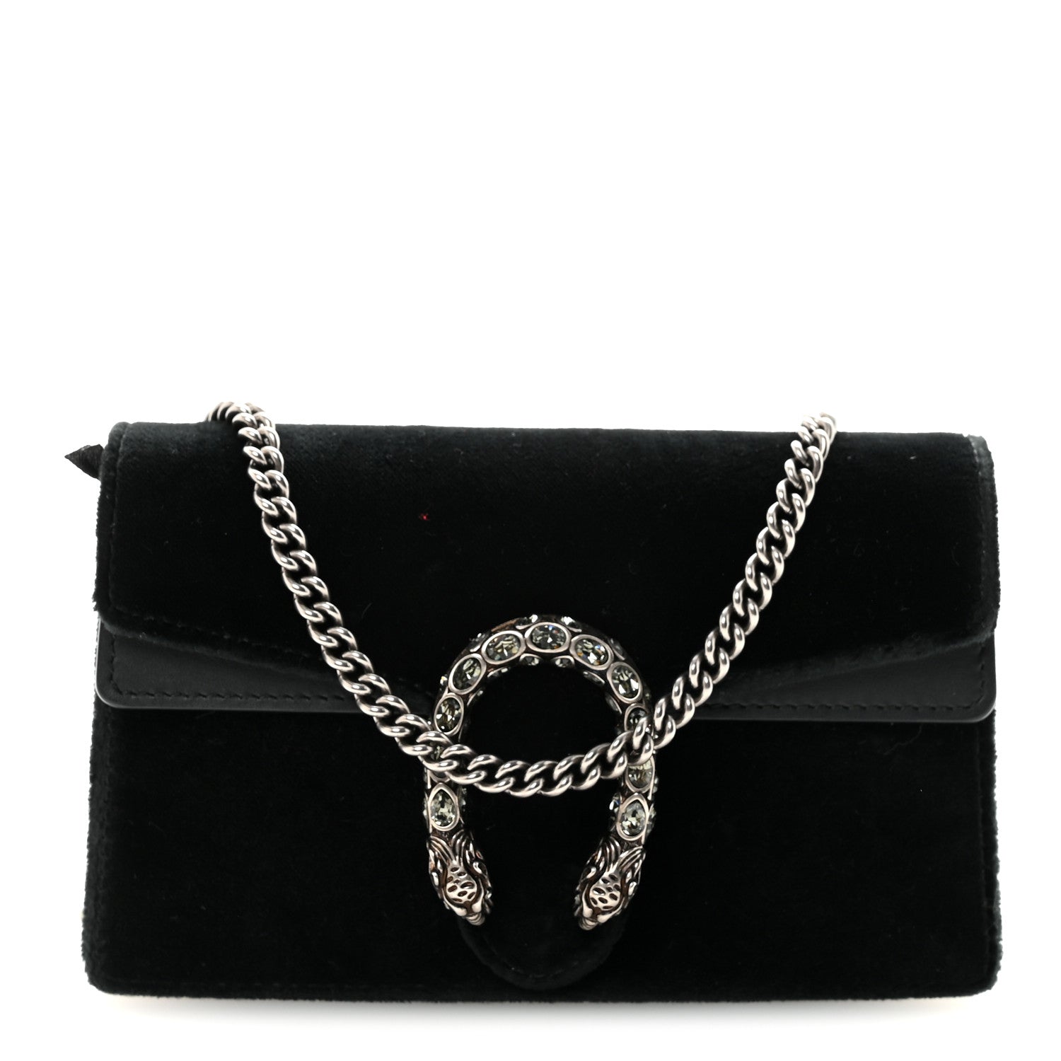Gucci Velvet Super Mini Dionysus Shoulder Bag Black 1 of 9