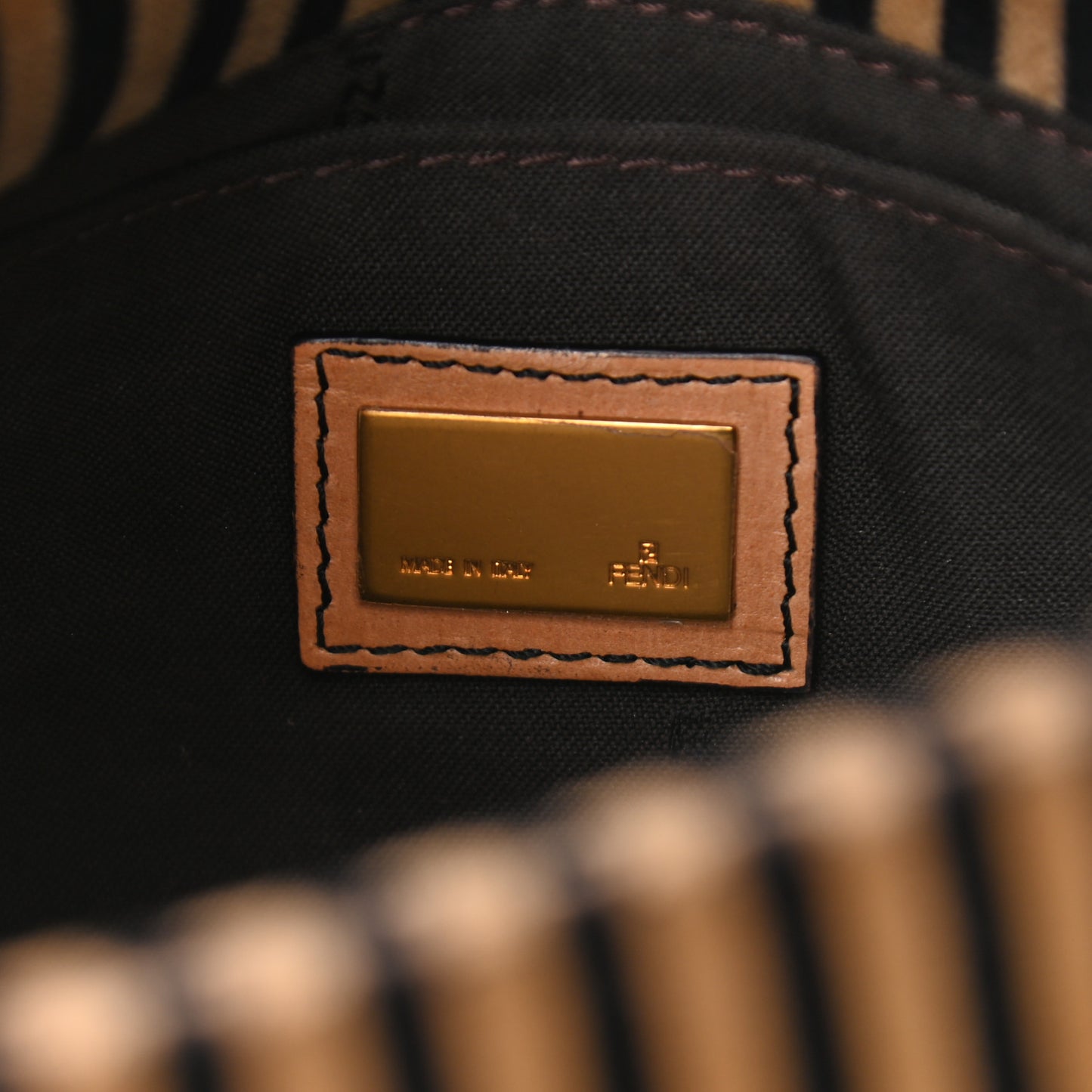 Velvet Striped Mini Mama Black Beige