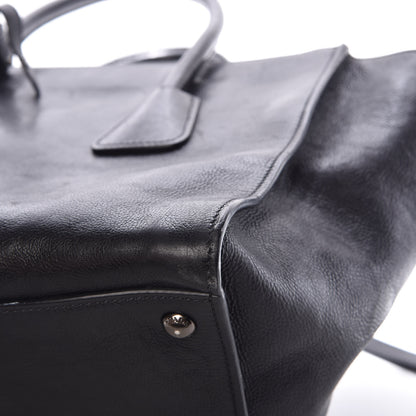 Prada Glace Calf Twin Pocket Tote Black 11 of 12