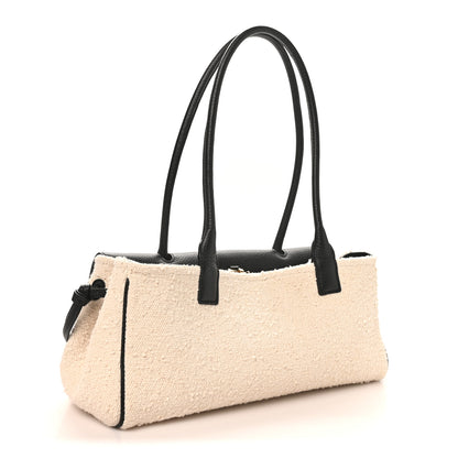 Chanel Grained Calfskin Boucle Urban Essentials Small Shopping Bag Ecru Black 2 of 9