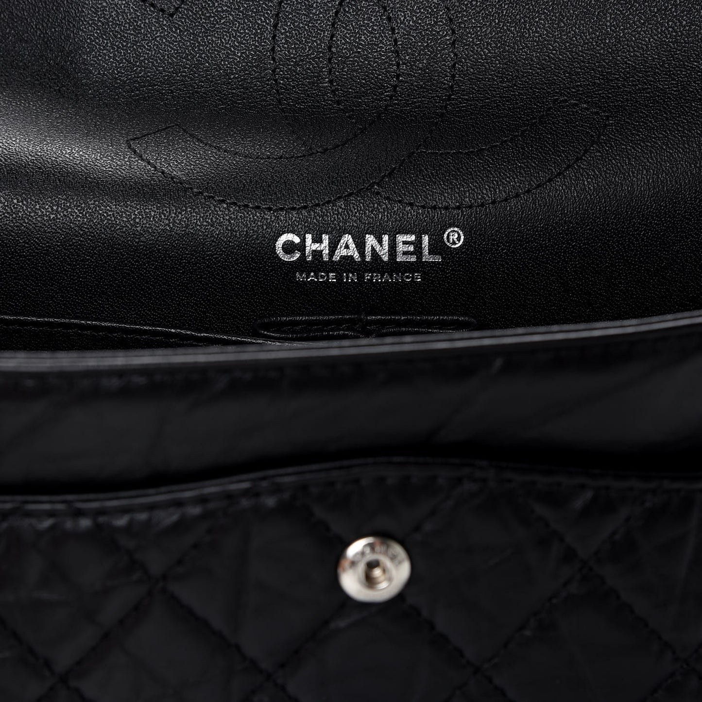 Aged Calfskin Quilted 2.55 Reissue 226 Flap So Black