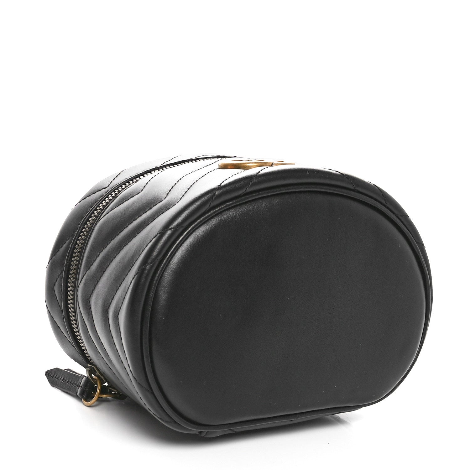 Gucci Calfskin Matelasse GG Marmont Vanity Cosmetic Case Black 4 of 11
