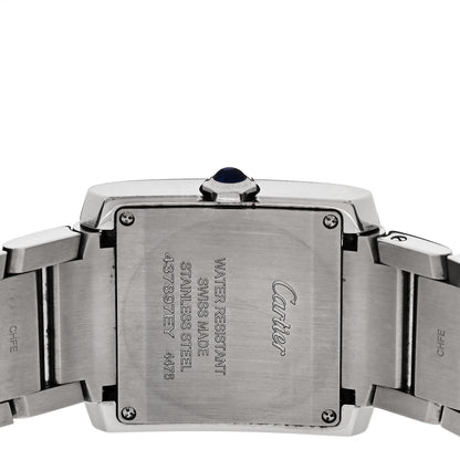 Cartier Stainless Steel Diamond Bezel 27mm Tank Francaise Quartz Watch 4 of 5