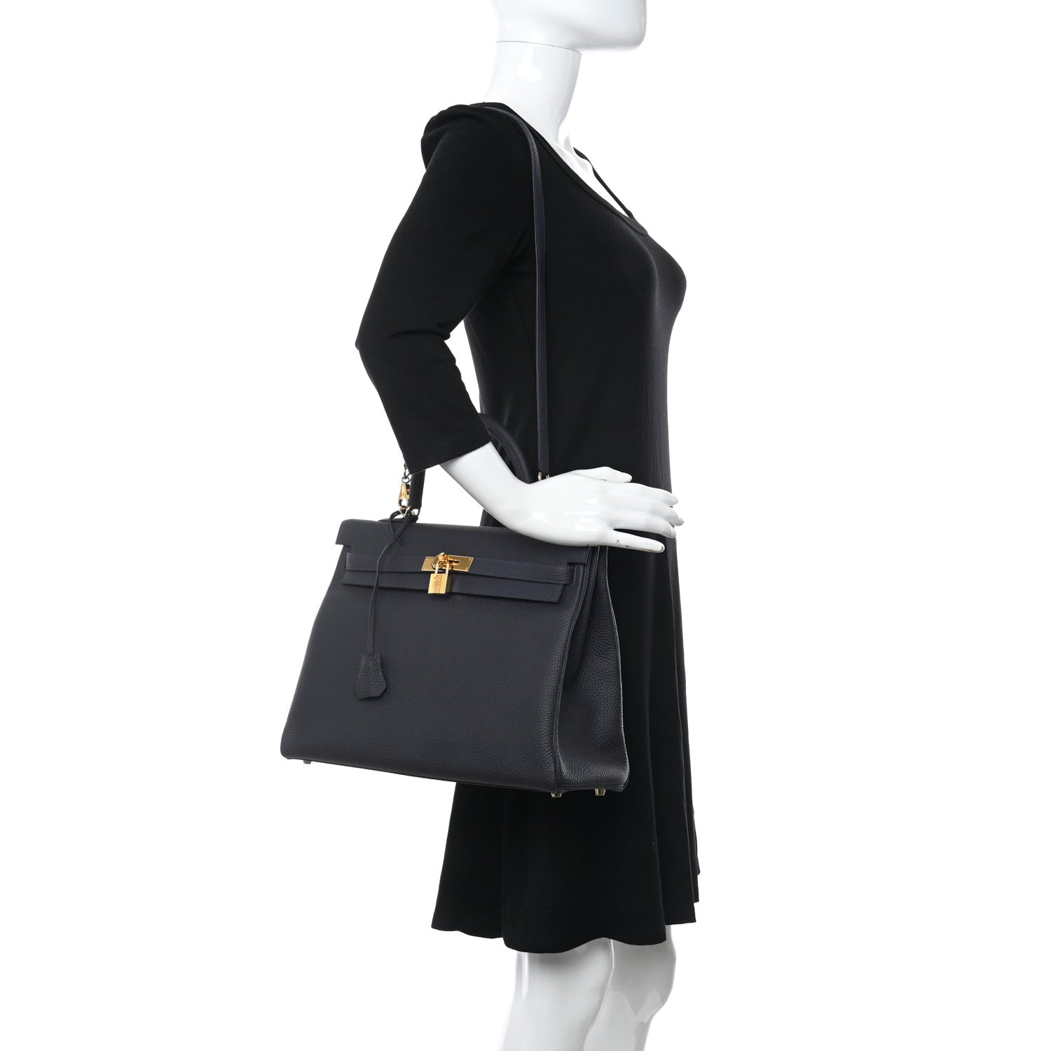 Hermes Togo Kelly Retourne 35 Bleu Nuit 2 of 11