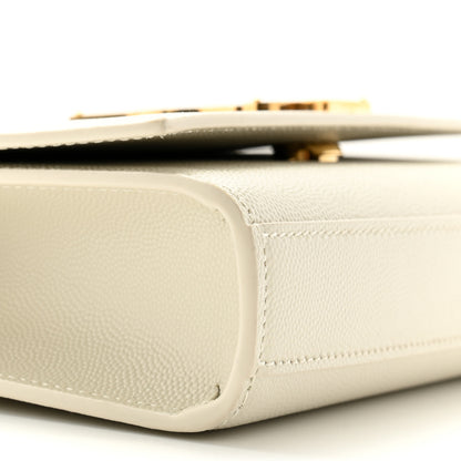 Saint Laurent Grain De Poudre Small Classic Monogram Kate Satchel Crema Soft 9 of 11