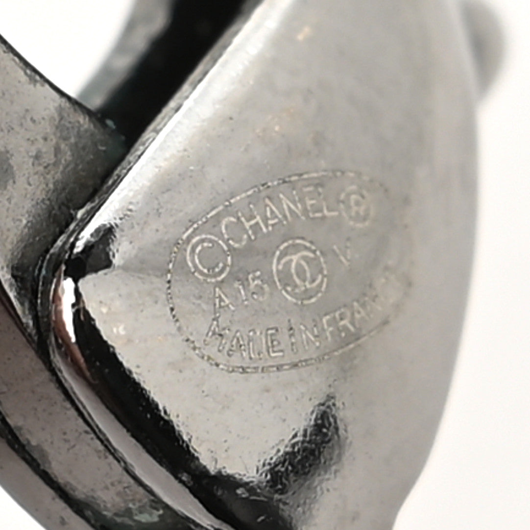 Chanel Ruthenium Beaded CC Long Necklace Black 3 of 3