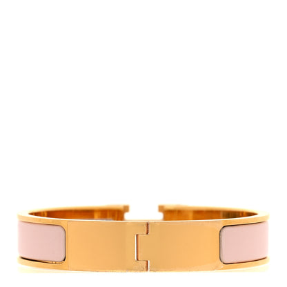 Hermes Enamel Narrow Clic Clac H Bracelet PM Rose Candeur 3 of 4