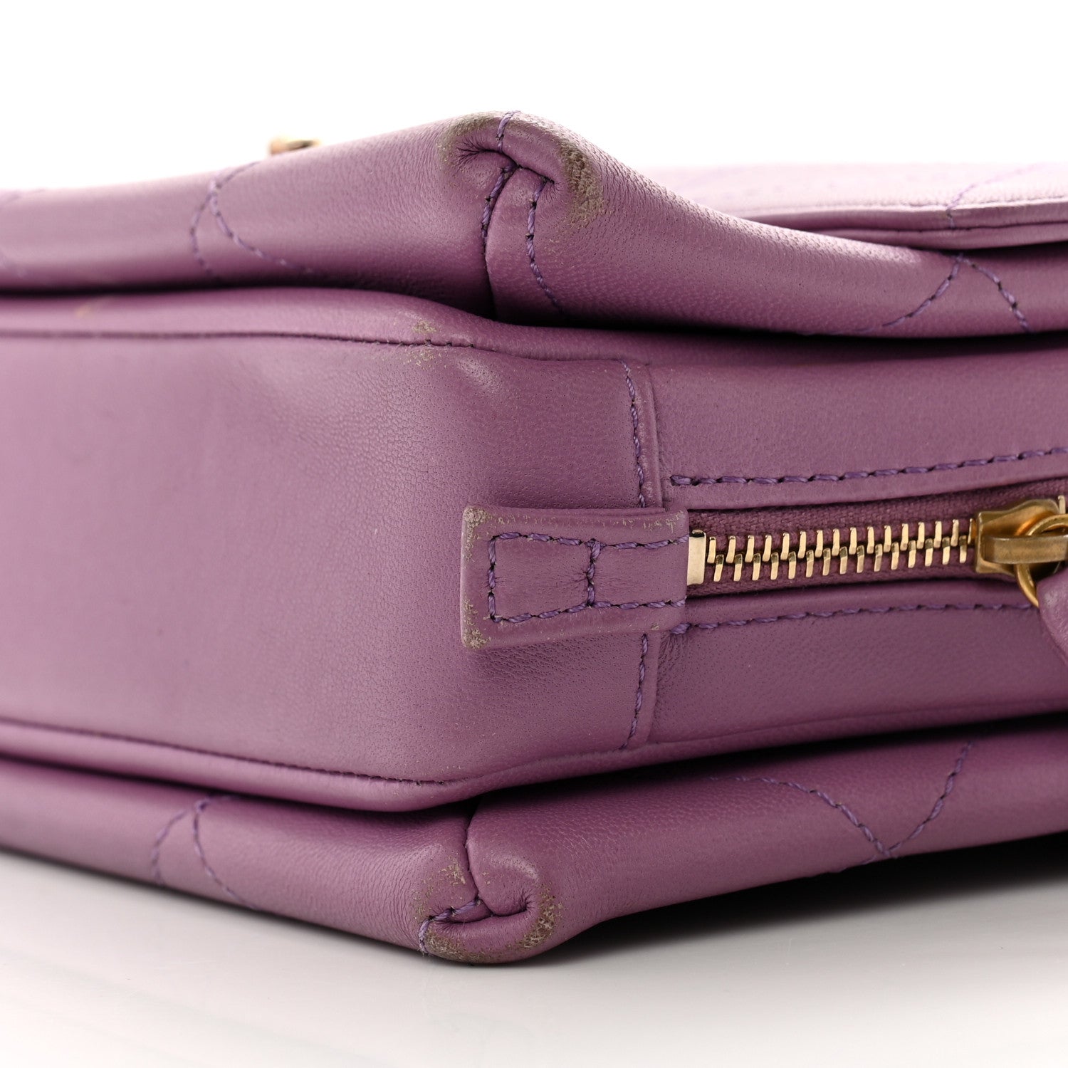 Chanel Lambskin Sleek And Chic Flap Purple 10 of 13