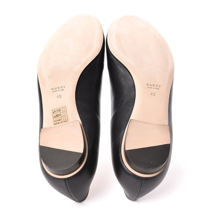 Gucci Calfskin Horsebit Ballerina Flats 40 Black 7 of 12