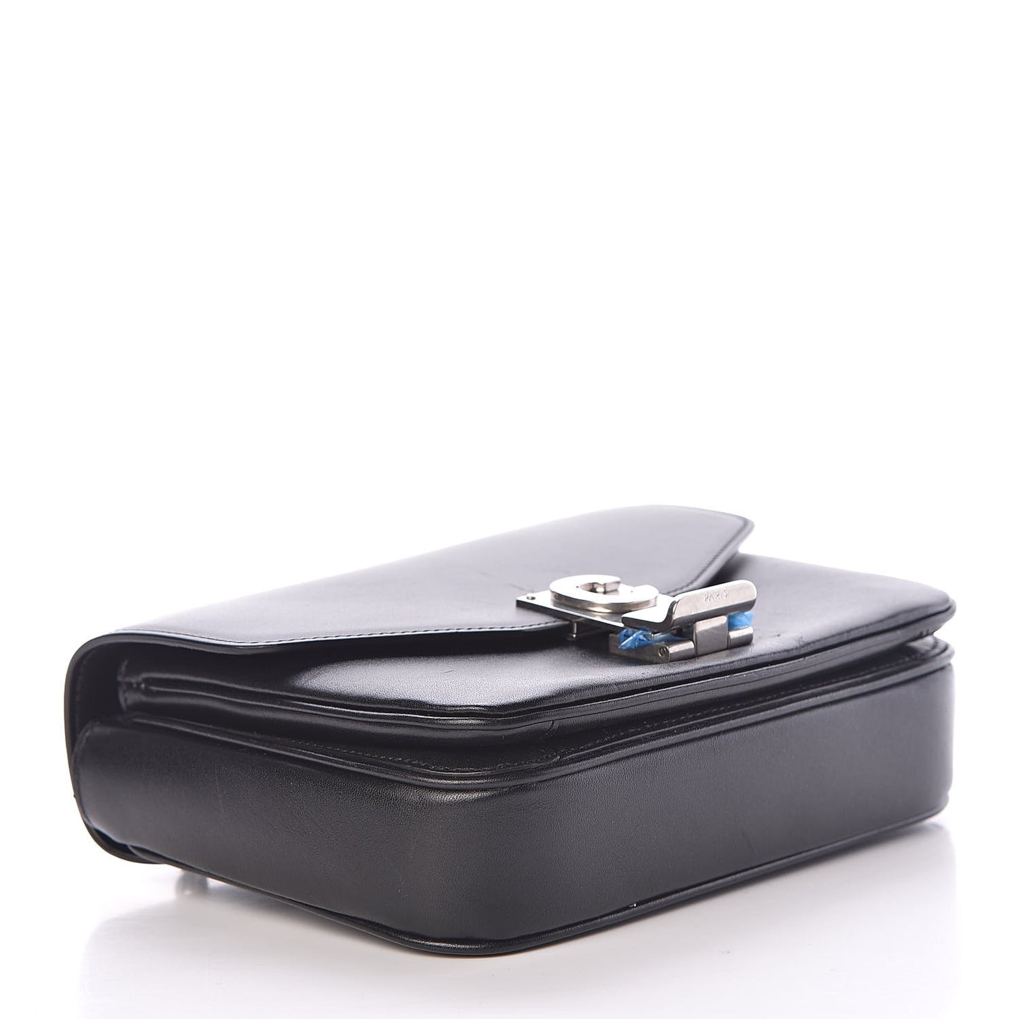 Shiny Calfskin Small C Bag Black