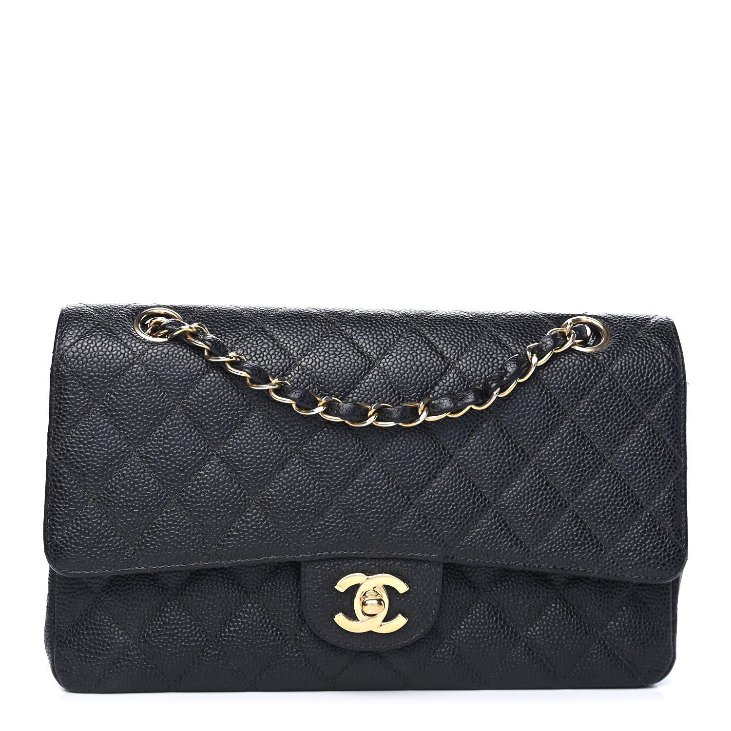 Chanel Caviar Quilted Medium Double Flap Black 1 of 9