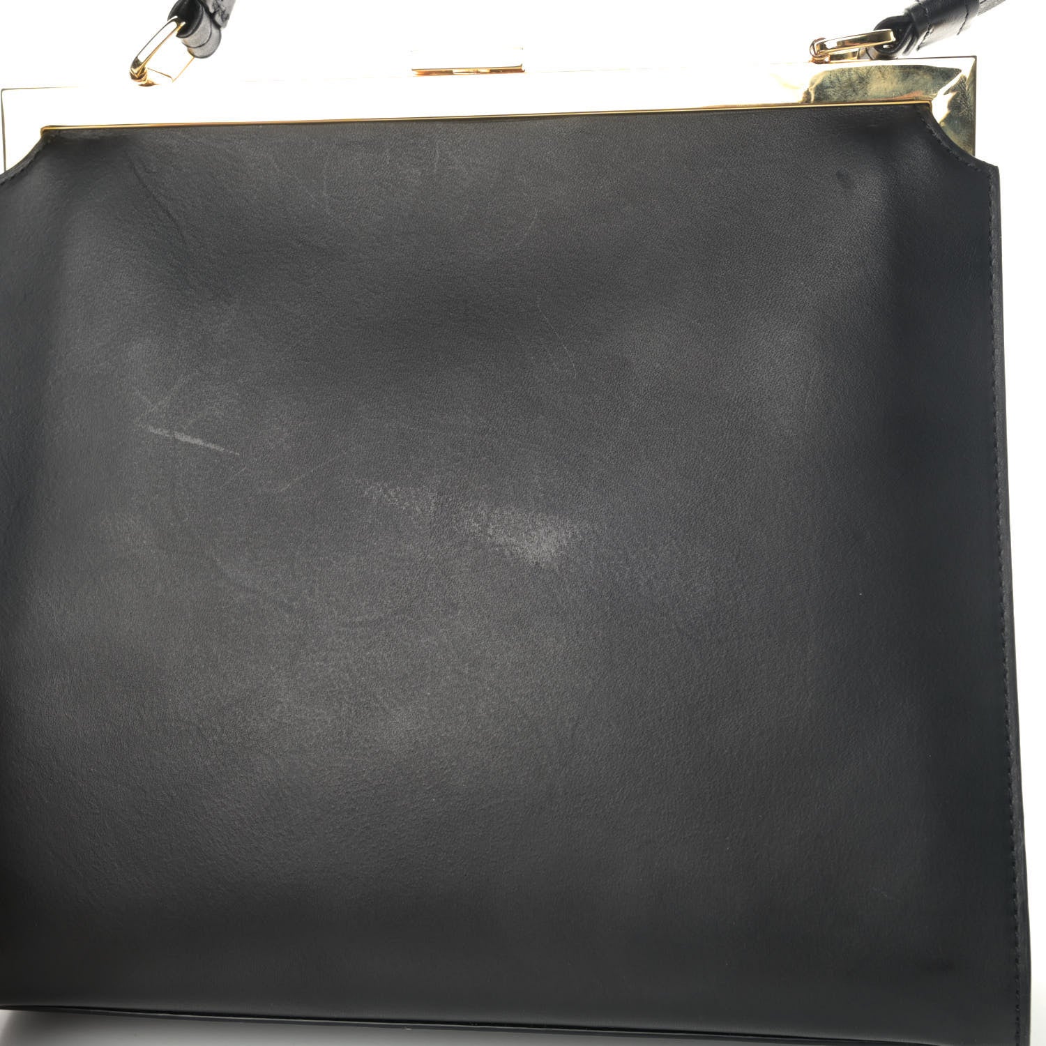 Mansur Gavriel Vegetable Tanned Calfskin Elegant Top Handle Bag Black 5 of 5