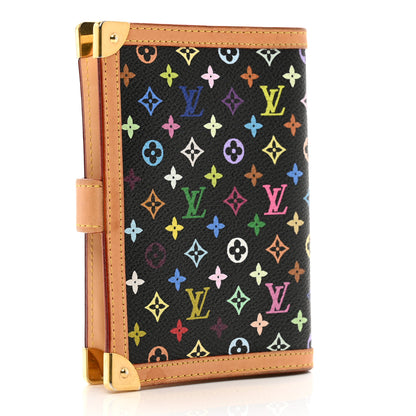 Louis Vuitton Monogram Multicolor Small Ring Agenda Cover Black 3 of 7