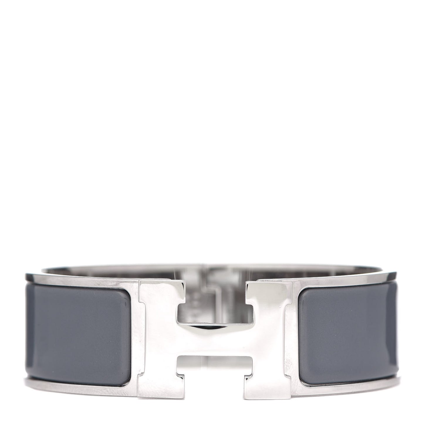 Enamel Wide Clic Clac H Bracelet GM Ardoise