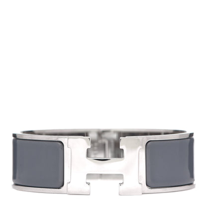 Hermes Enamel Wide Clic Clac H Bracelet GM Ardoise 1 of 5