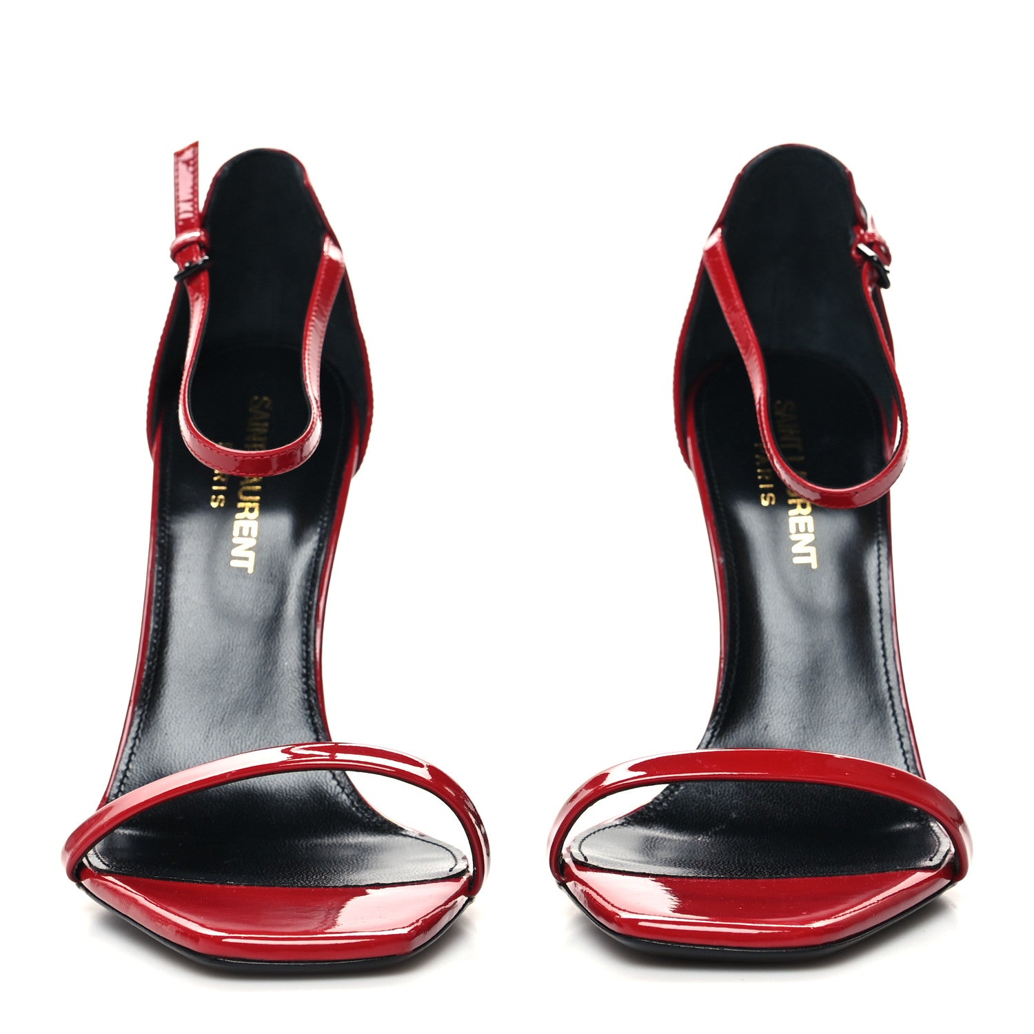Saint Laurent Patent Calfskin Opyum 110 Sandals 36 Red 2 of 7