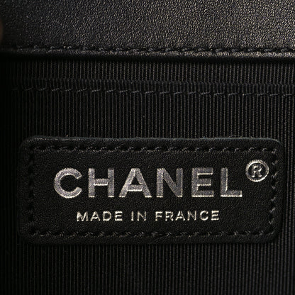 Chanel Calfskin Patent Braided Medium Boy Flap Black 5 of 9