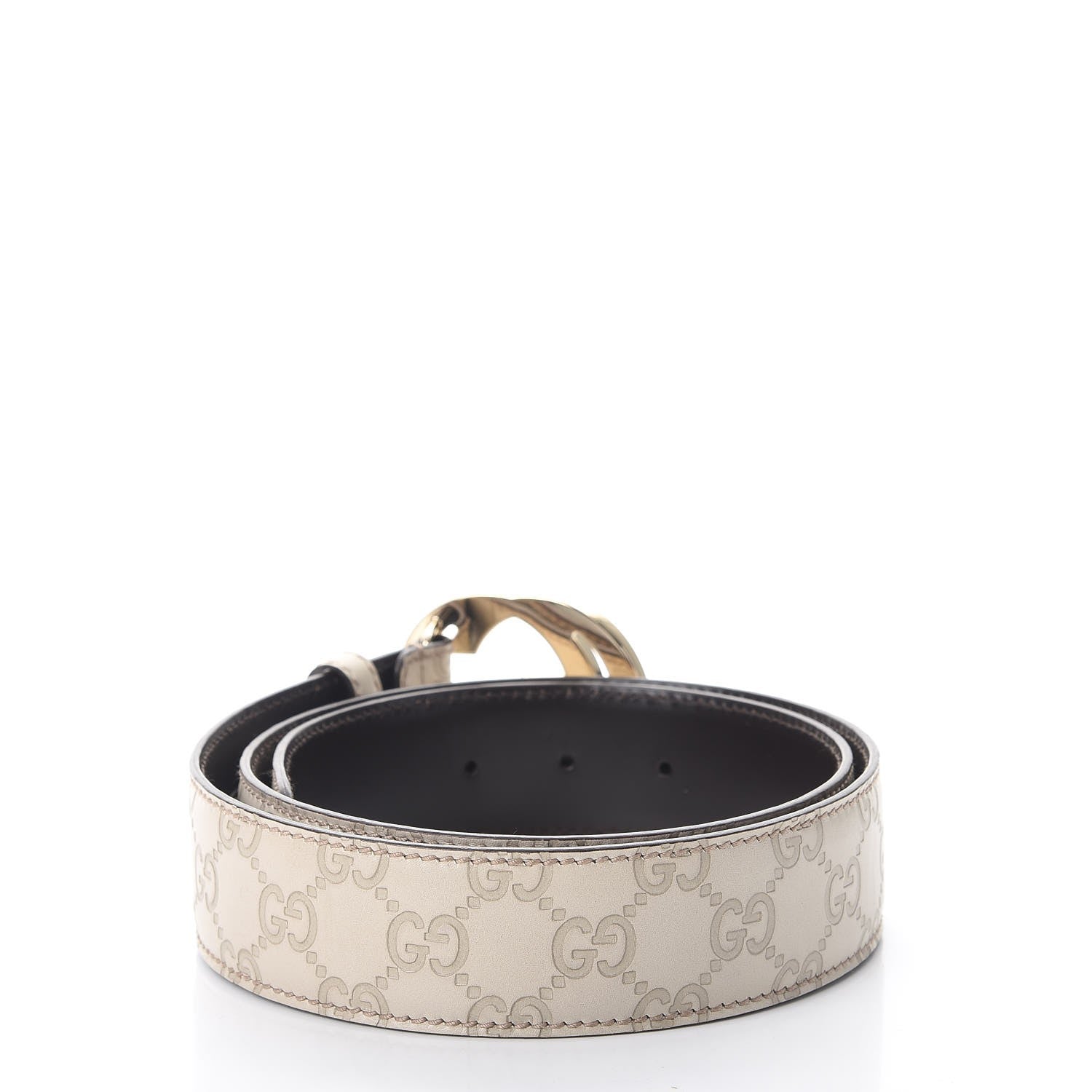 Gucci Guccissima Interlocking G Belt 95 38 Off White 3 of 7