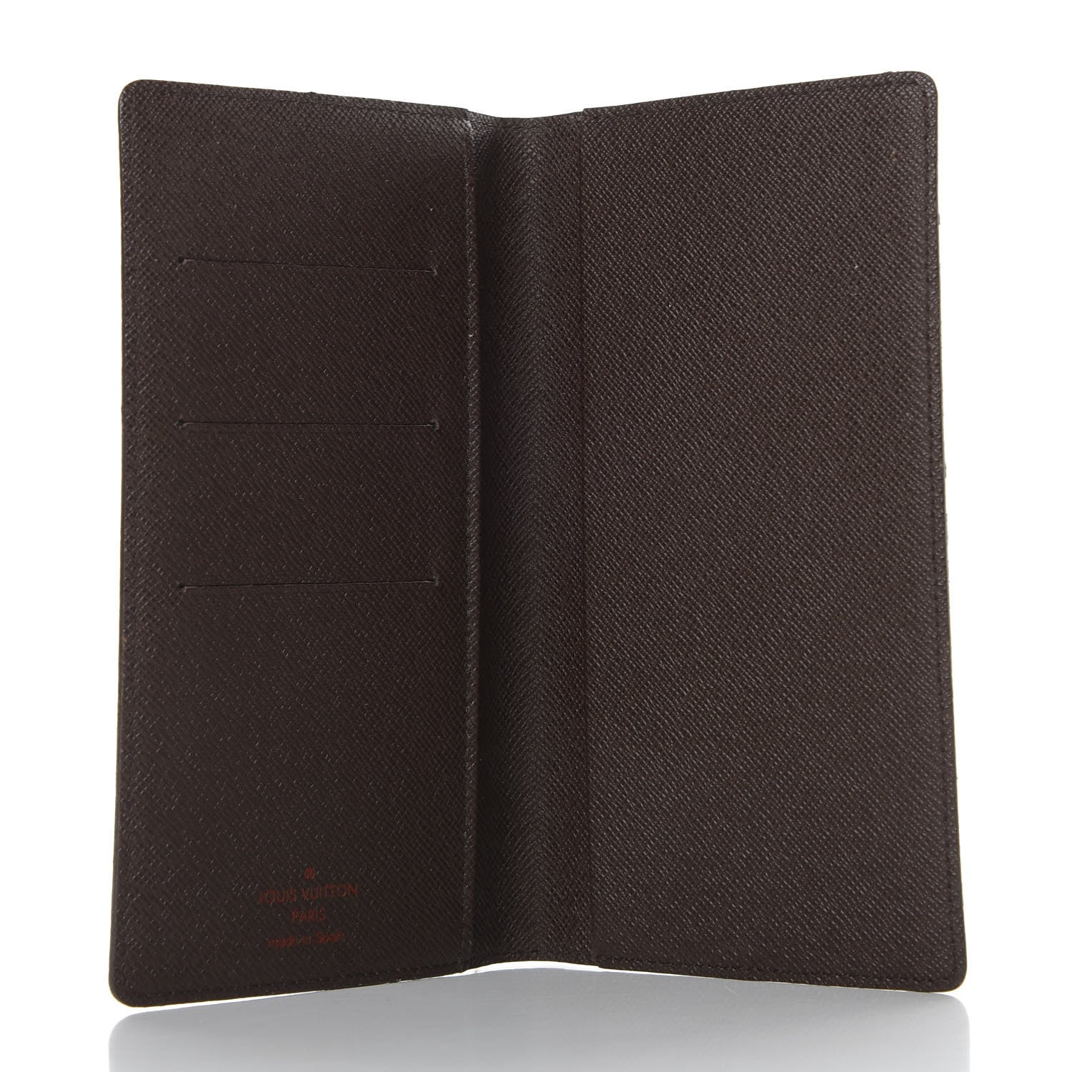 Louis Vuitton Damier Ebene Checkbook Cover Wallet 5 of 6