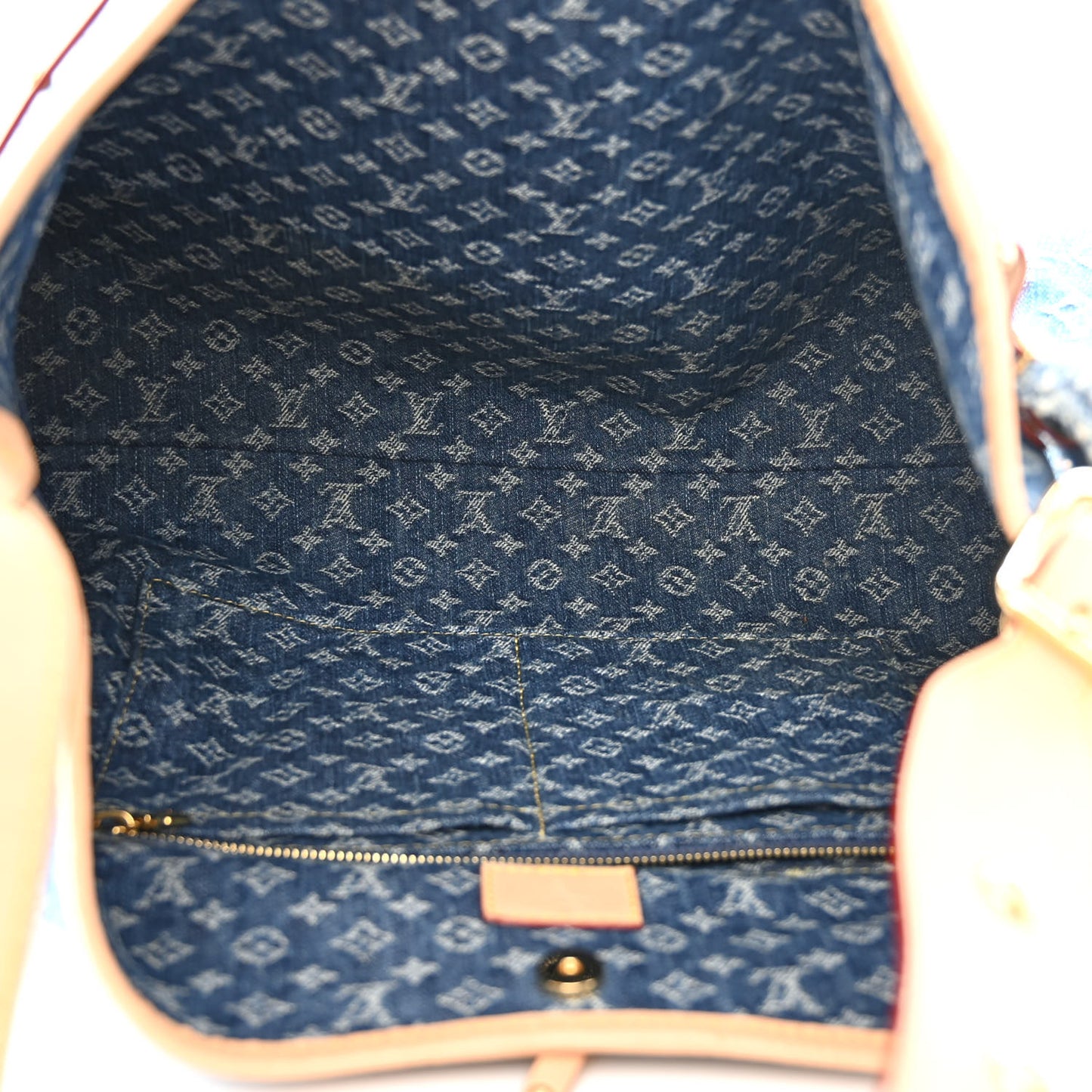 Monogram Denim CarryAll MM Blue