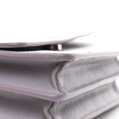 Prada Saffiano Lux Crossbody Bag Glicine 13 of 14