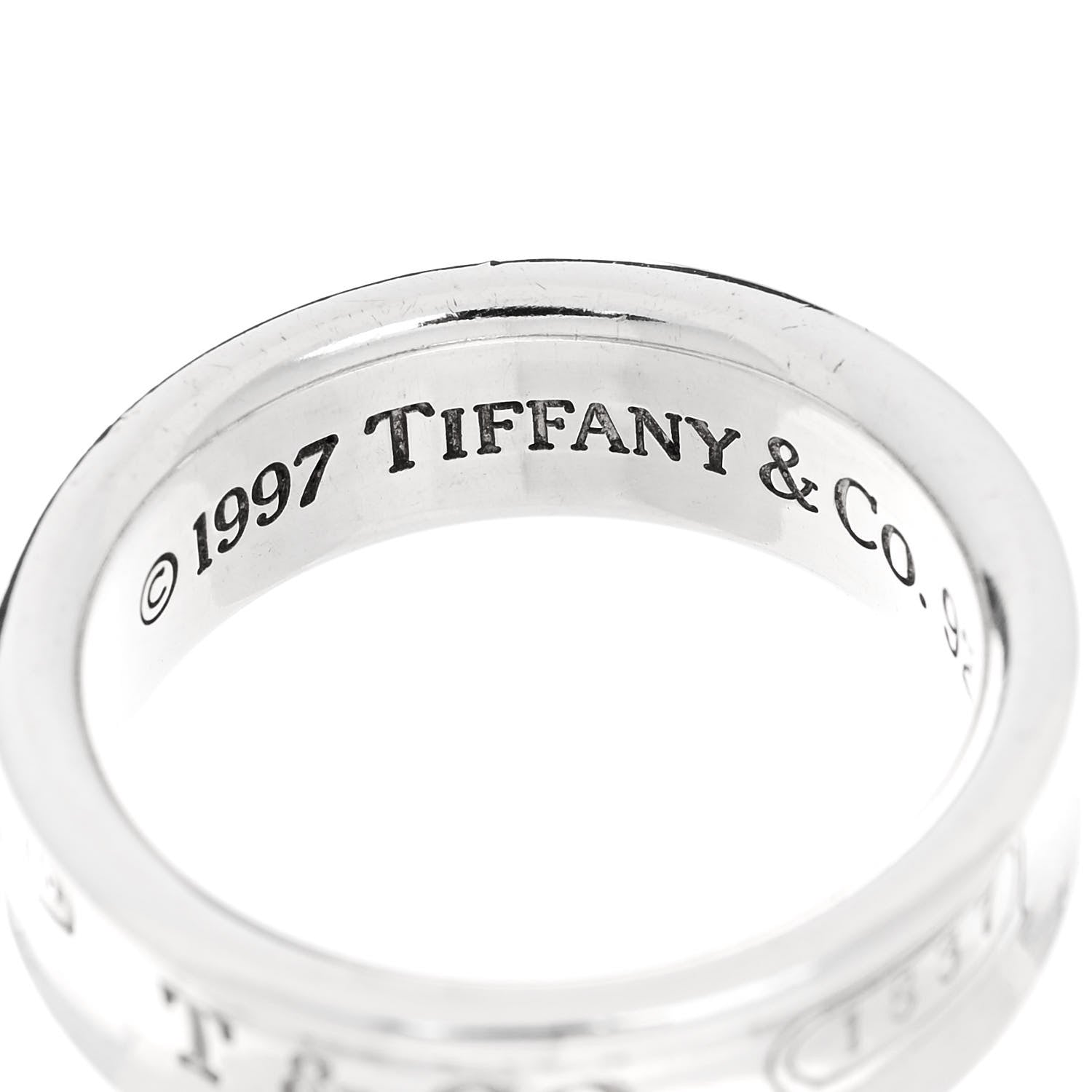 Tiffany Sterling Silver 1837 Band Ring 58 8.25 4 of 5