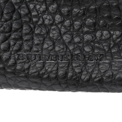 Burberry Signature Grain Calfskin Check Embossed Small Canterbury Tote Black 8 of 17