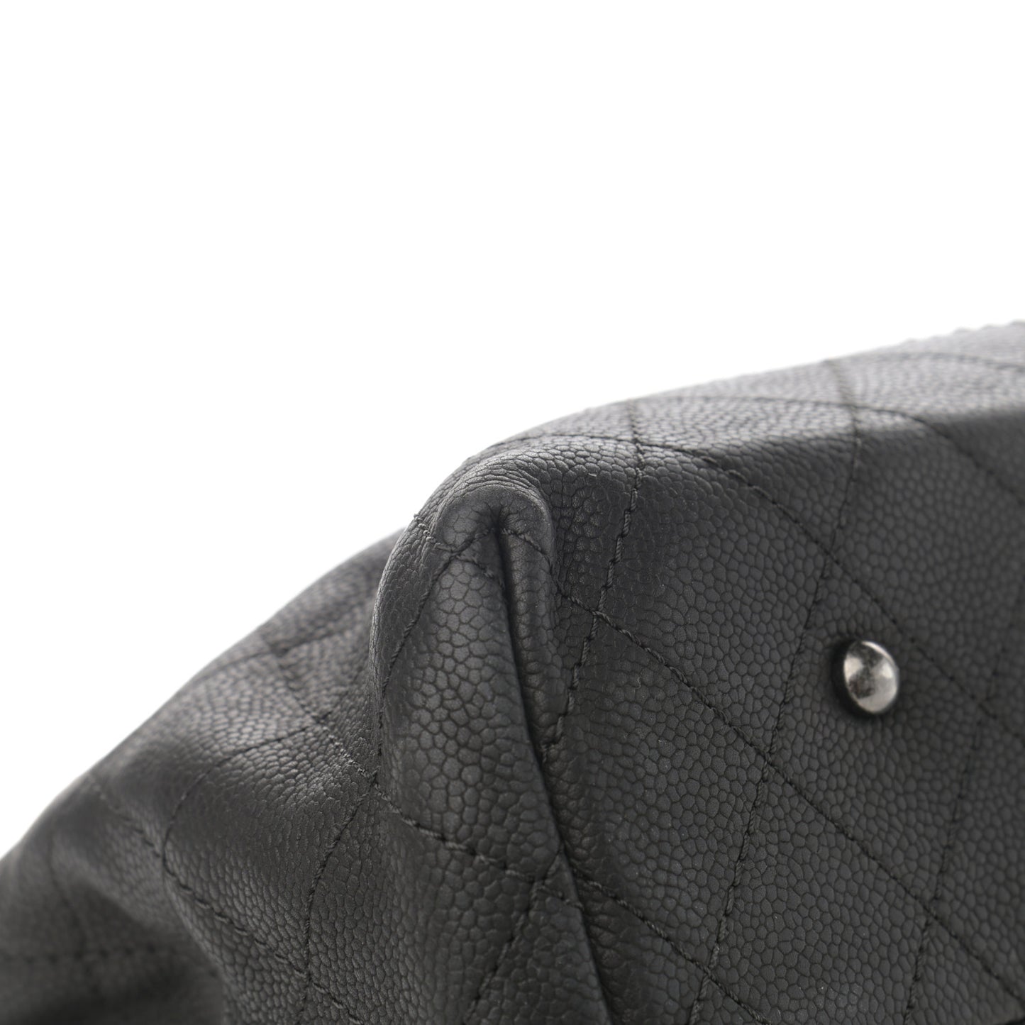 Grained Vegetal Calfskin Urban Shopping Tote Black