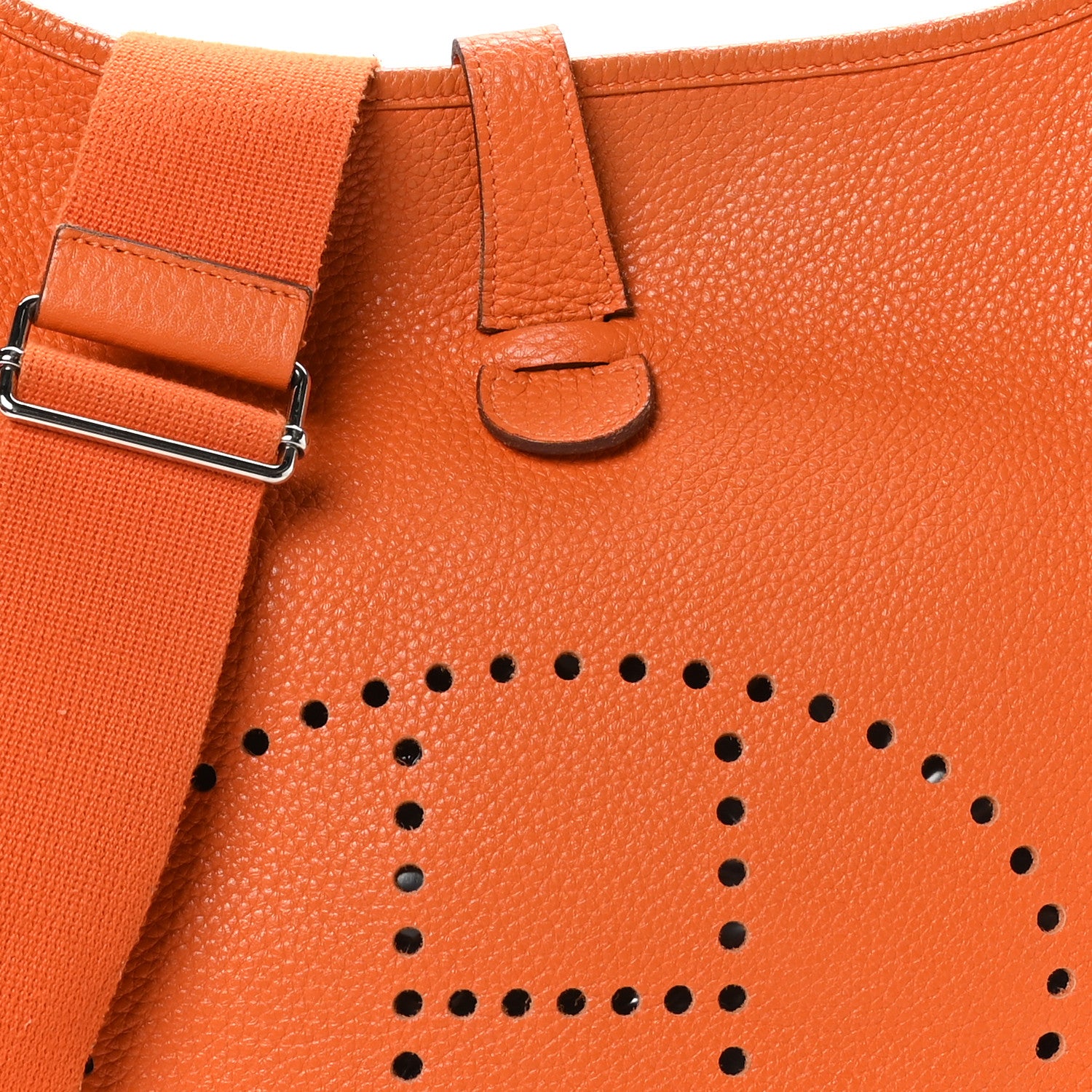 Hermes Taurillon Clemence Evelyne III GM Orange 8 of 10