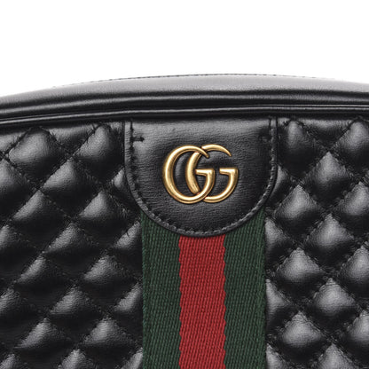 Gucci Calfskin Web Trapuntata Small GG Shoulder Bag Black 10 of 10