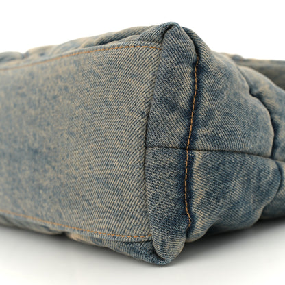 Saint Laurent Denim Quilted Small Loulou Puffer Monogram Chain Satchel Blue Cinnamon 10 of 10