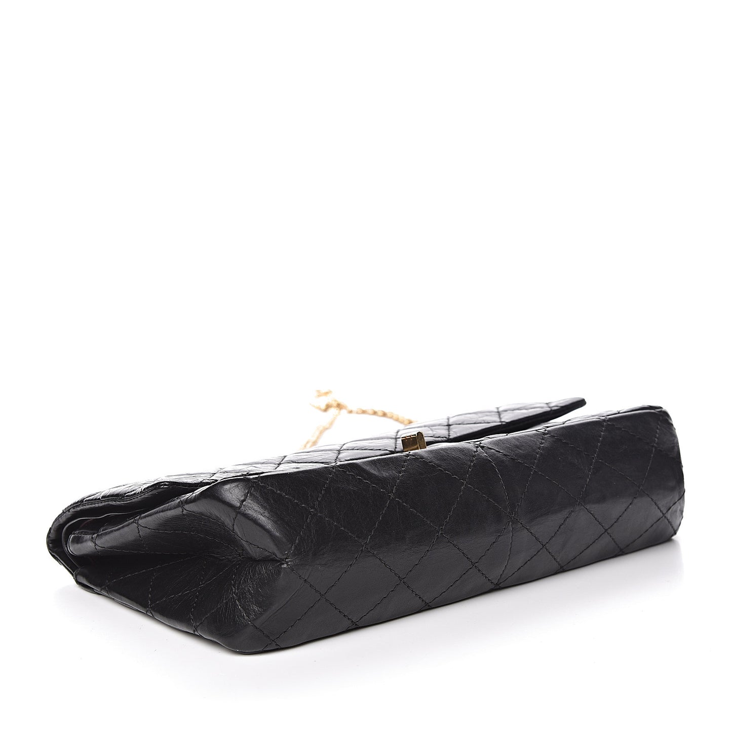 Aged Calfskin Quilted 2.55 Reissue 226 Flap Black