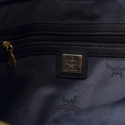 MCM Visetos Studded Colorblock Medium Stark Brock Backpack Black 5 of 8