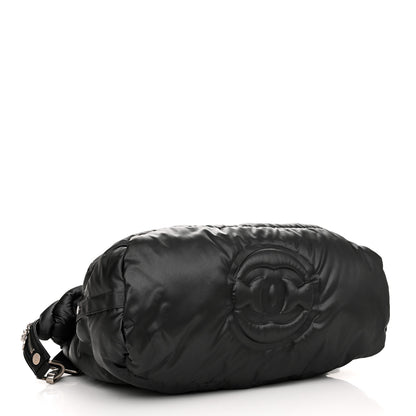 Chanel Nylon Embossed Doudoune Bowling Bag Black 4 of 16