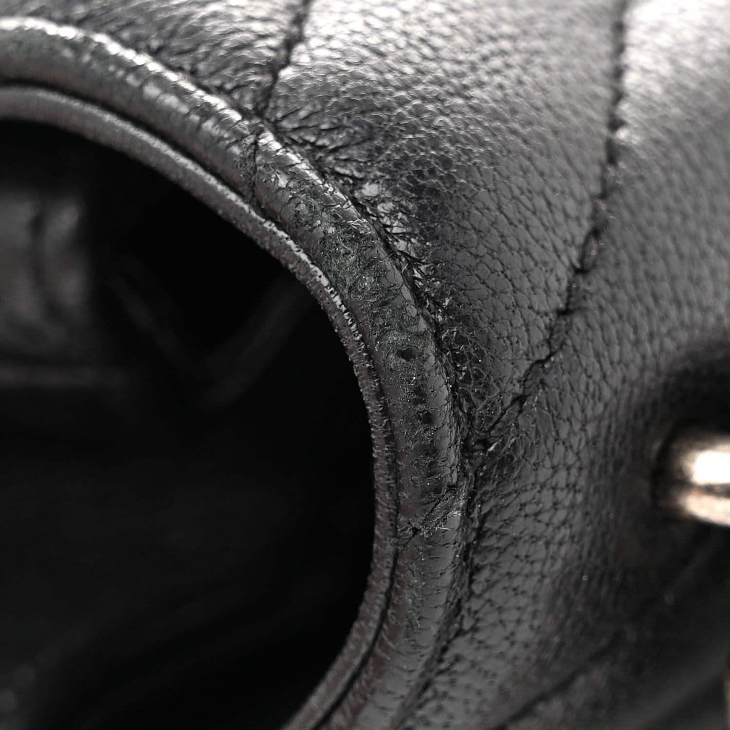 Saint Laurent Sheepskin Matelasse Chevron Monogram Medium College Bag Black 14 of 15