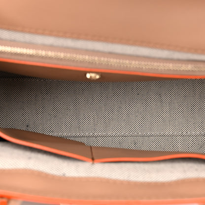 Versace Calfskin Medium Palazzo Empire Bag Beige Blue Orange 5 of 15