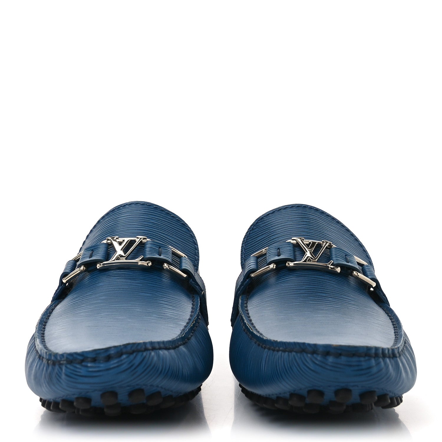 Louis Vuitton Epi Mens Hockenheim Moccasin Loafers 9 Cyan 3 of 9