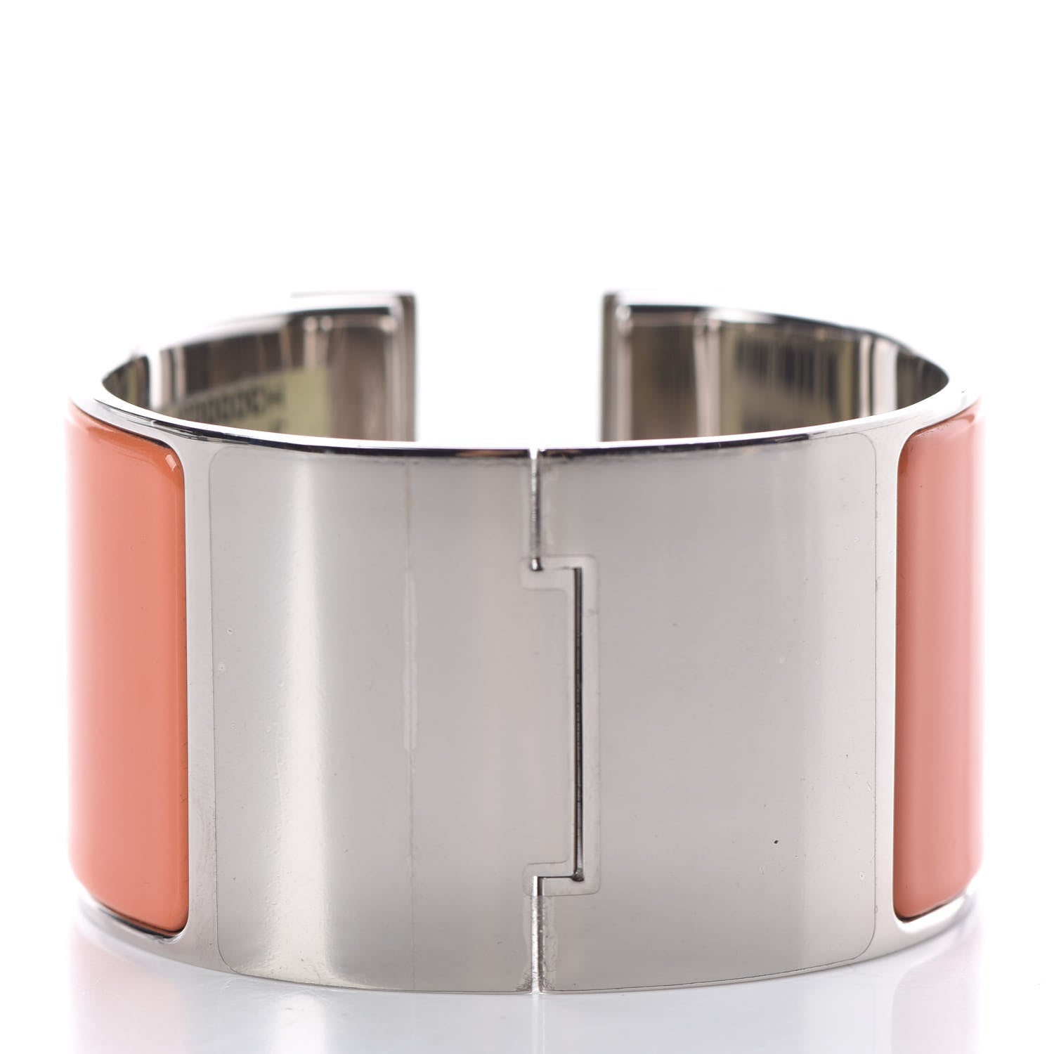 Hermes Enamel Extra Wide Clic Clac H Bracelet PM Blanc Mango 3 of 5