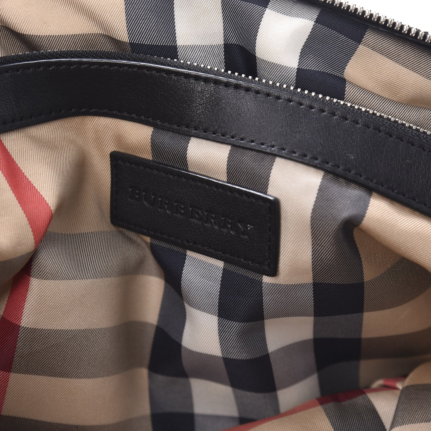 Nylon House Check Quilted Abbey Diaper Bag Black