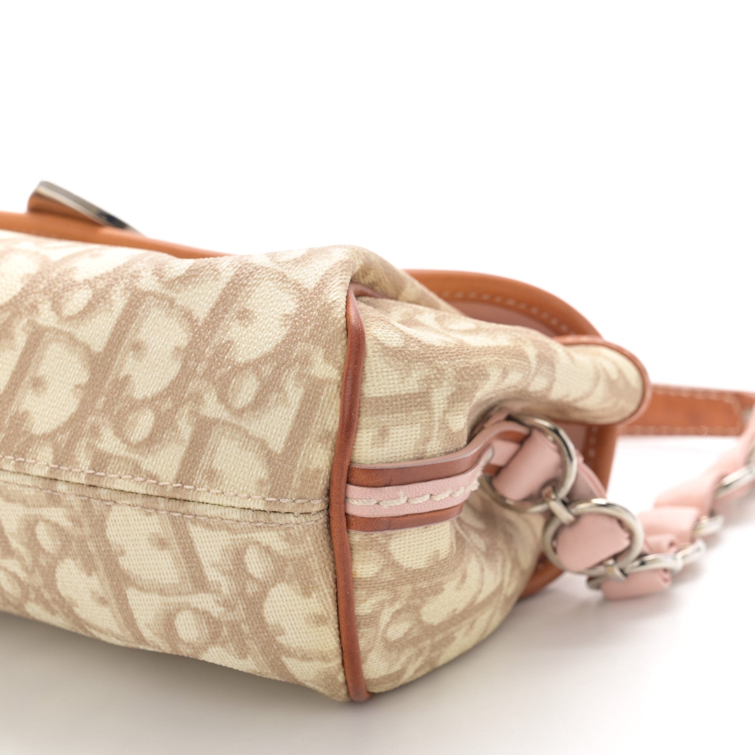 Christian Dior Monogram Romantique Trotter Flap Bag Beige Rose Clair 9 of 12