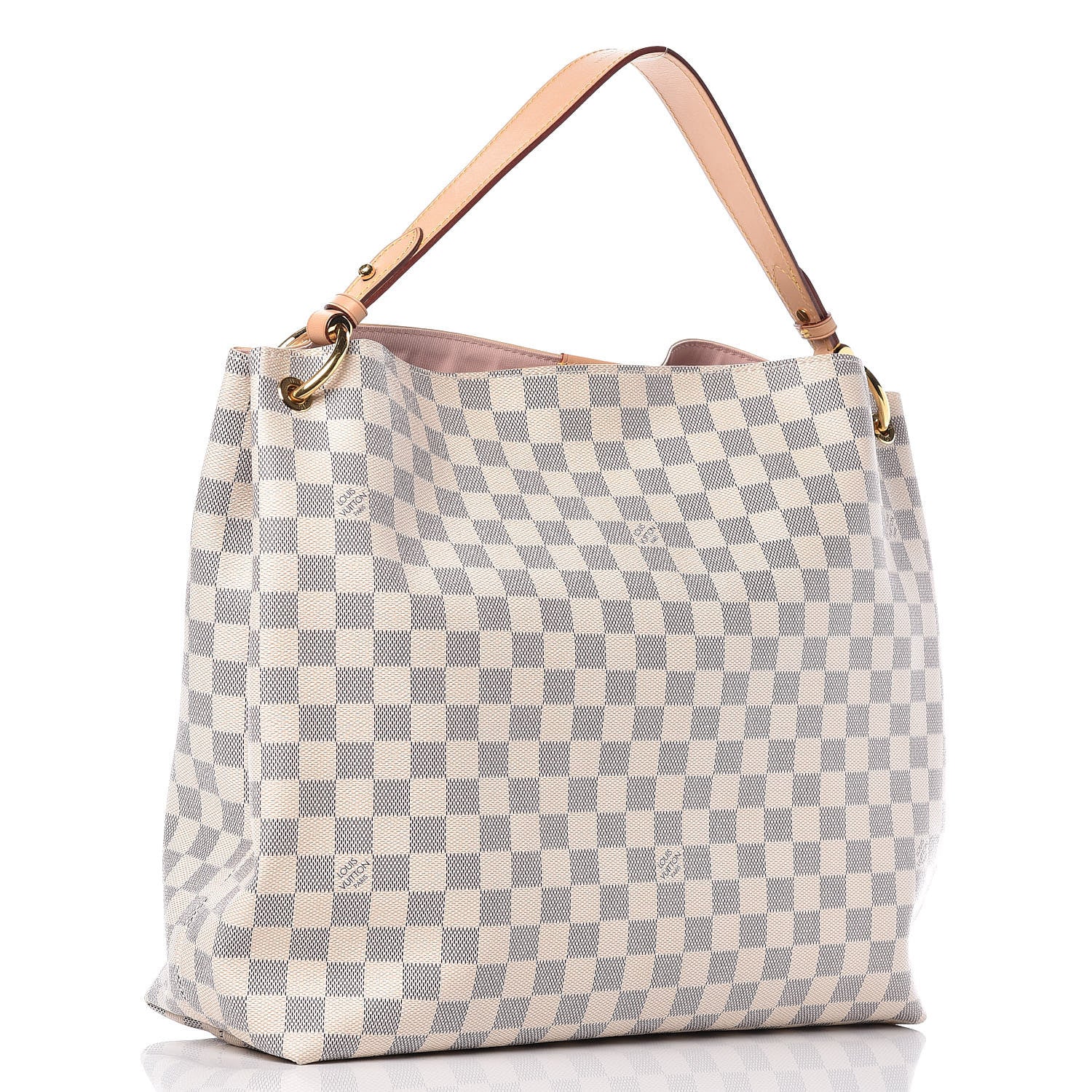 Louis Vuitton Damier Azur Graceful MM Rose Ballerine 3 of 12