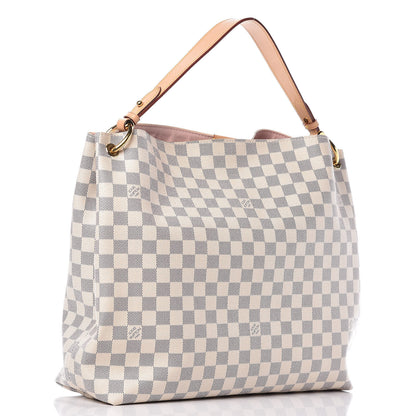 Louis Vuitton Damier Azur Graceful MM Rose Ballerine 3 of 12